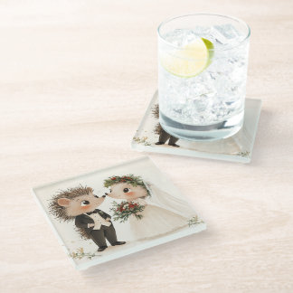Hedgehog illustration coaster
