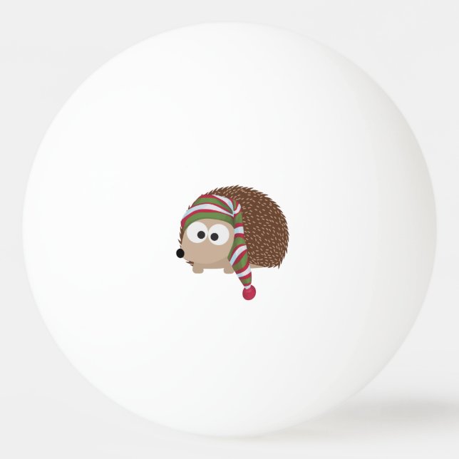 Hedgehog in Sleeping Cap Ping Pong Ball (Front)