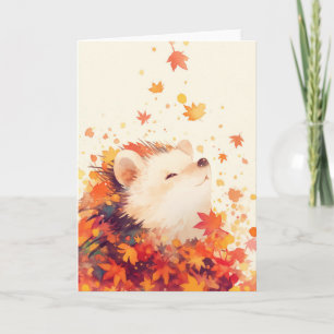 Hedgehog in the Heart of Fall Card
