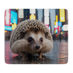 Hedgehog in Times Square Cutting Board