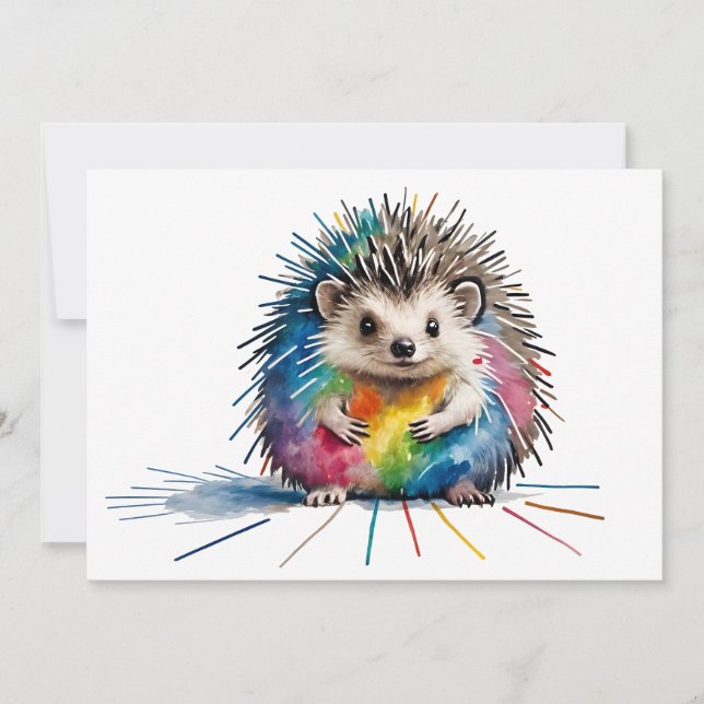 Hedgehog Invitation (Front)