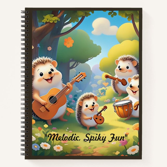"Hedgehog Jam Session" Notebook (Front)