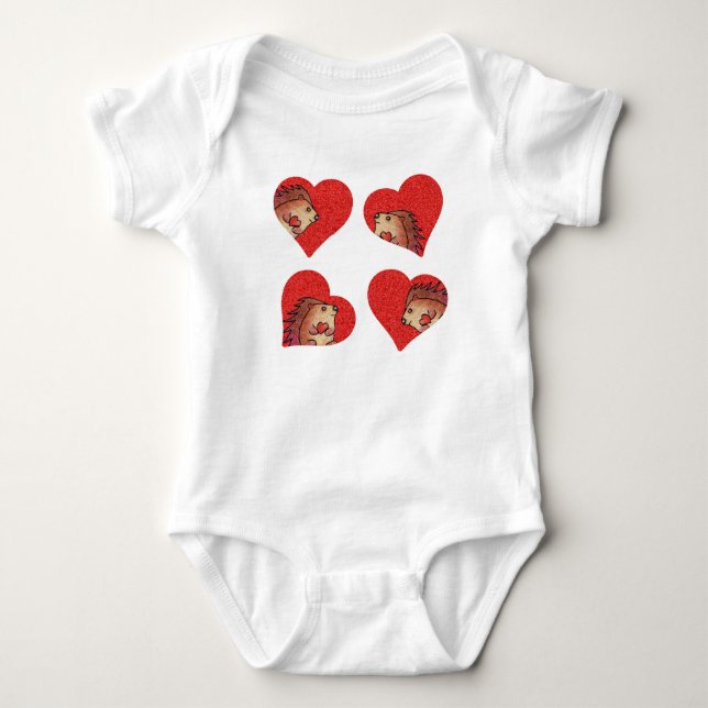 Hedgehog Love! Baby Bodysuit (Front)