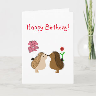 Hedgehog Love birthday  Card