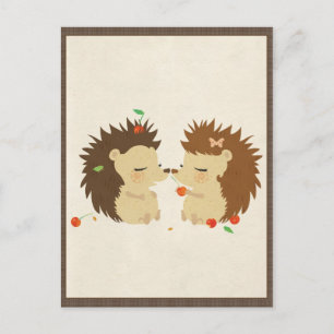 Hedgehog Love (Look II) Postcard