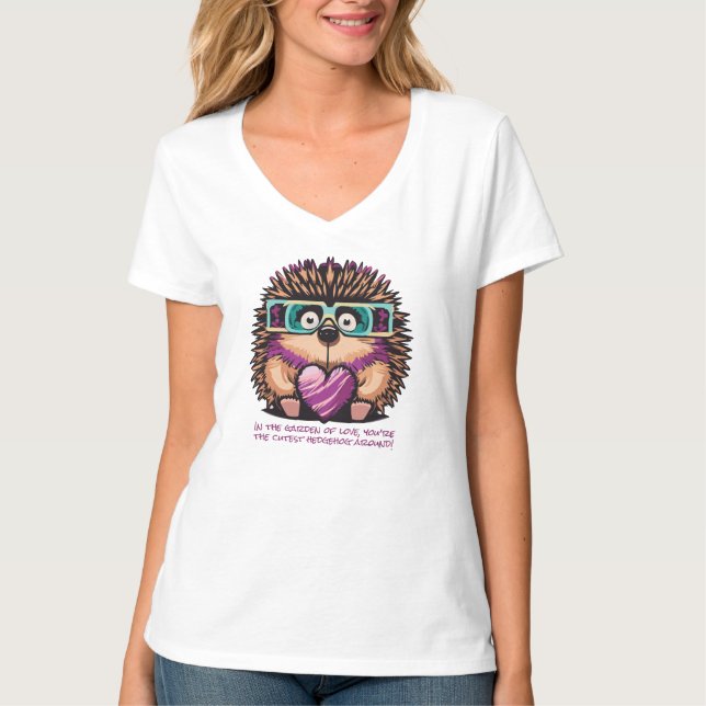 Hedgehog Love Message T-Shirt (Front)
