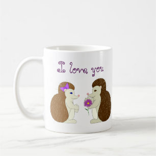 Hedgehog love mug