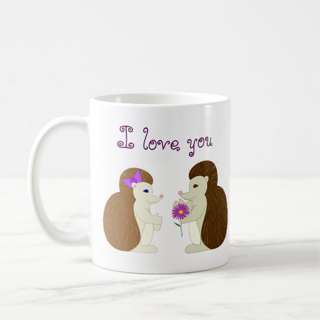 Hedgehog love mug (Left)