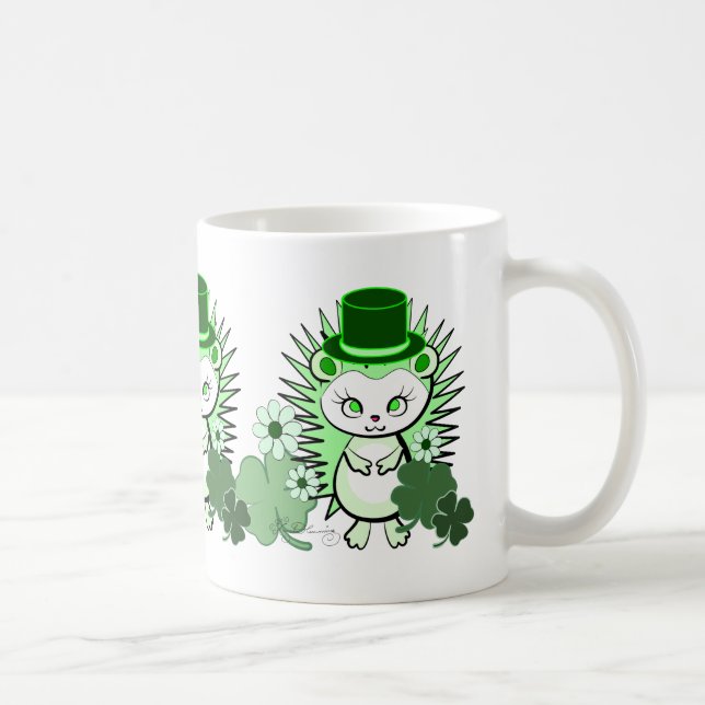 Hedgehog Lucky Irish Coffee Mug (Right)