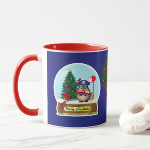 Hedgehog Mail Carrier Snow Globe Mug