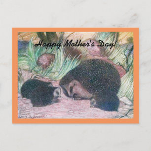 Hedgehog Mother's Day Postcard