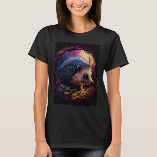 Hedgehog mountains sunset retro 70s vintage 7 T-Shirt