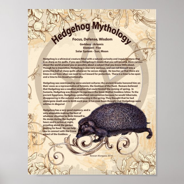 HEDGEHOG MYTHOLOGY POSTER (Front)