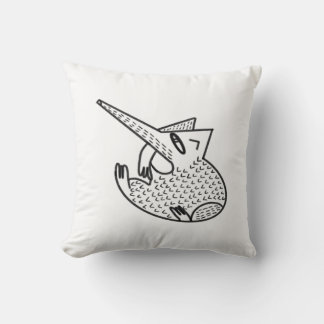 Hedgehog oldchool poster graphic style cushion