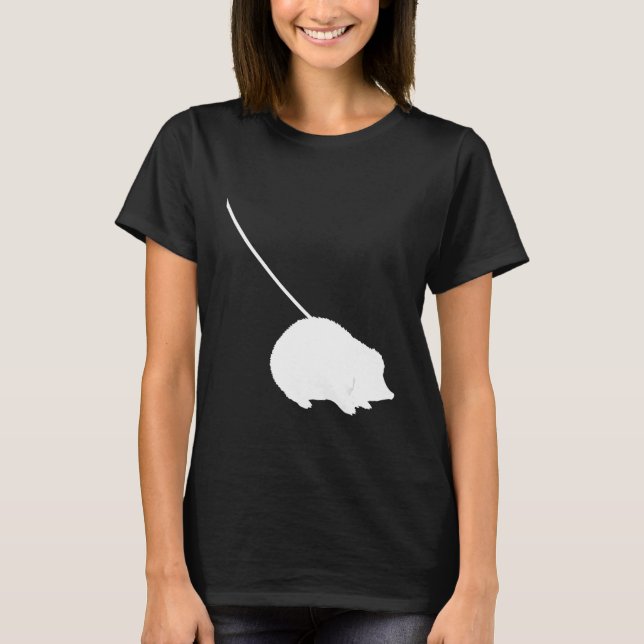 Hedgehog on a Leash  Cute  Pet Animal T-Shirt (Front)