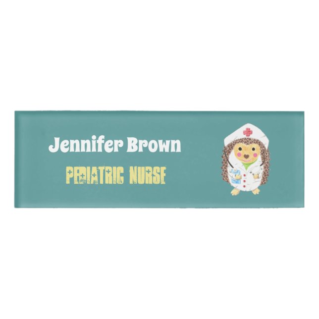 Hedgehog | Paediatrics nurse name tag (Front)