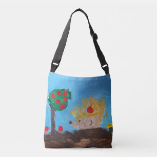 Hedgehog Painting Crossbody Bag
