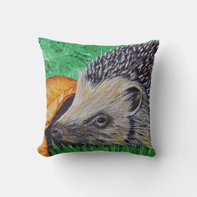 Hedgehog Painting Cushion (Front)