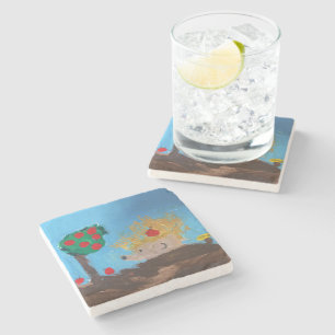 Hedgehog Painting Stone Coaster