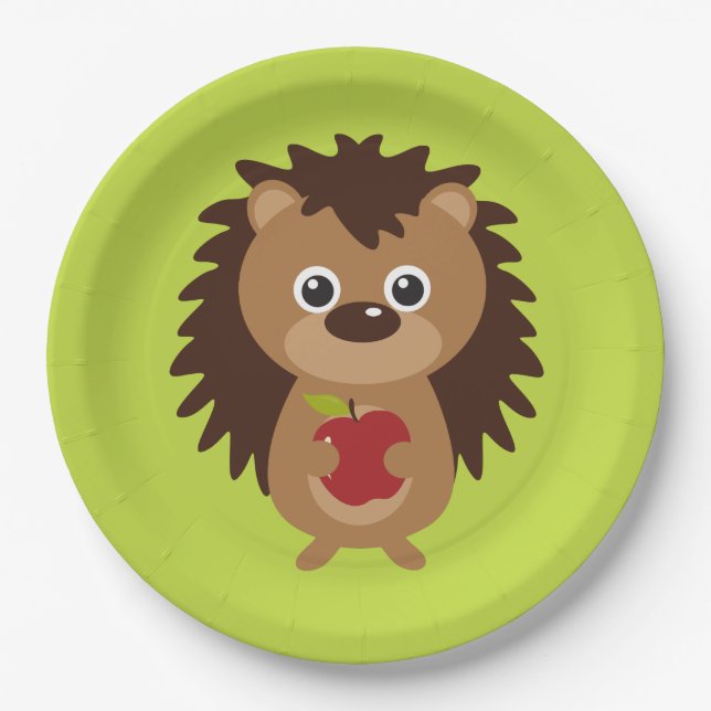 Hedgehog Paper Plate (Front)