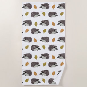 Hedgehog Pattern beach towel