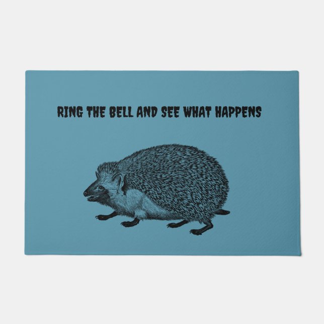 Hedgehog Porcupine Door Mat (Front)
