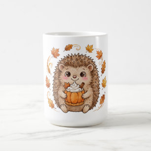 Hedgehog Pumpkin Spice Latte Cute Fall Coffee Mug