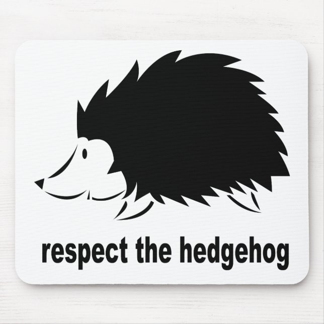 Hedgehog - Respect the Hedgehog Mouse Mat (Front)