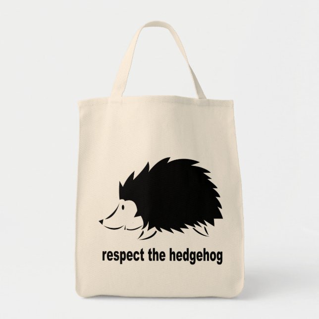 Hedgehog - Respect the Hedgehog Tote Bag (Front)