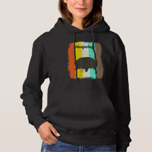 Hedgehog Retro 70s Vintage Animal Hoodie