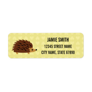 Hedgehog Return Address Labels