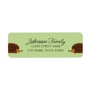 Hedgehog Return Address Labels