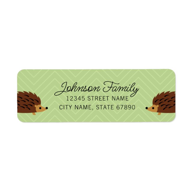 Hedgehog Return Address Labels (Front)