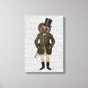 Hedgehog Rider Full Canvas Print