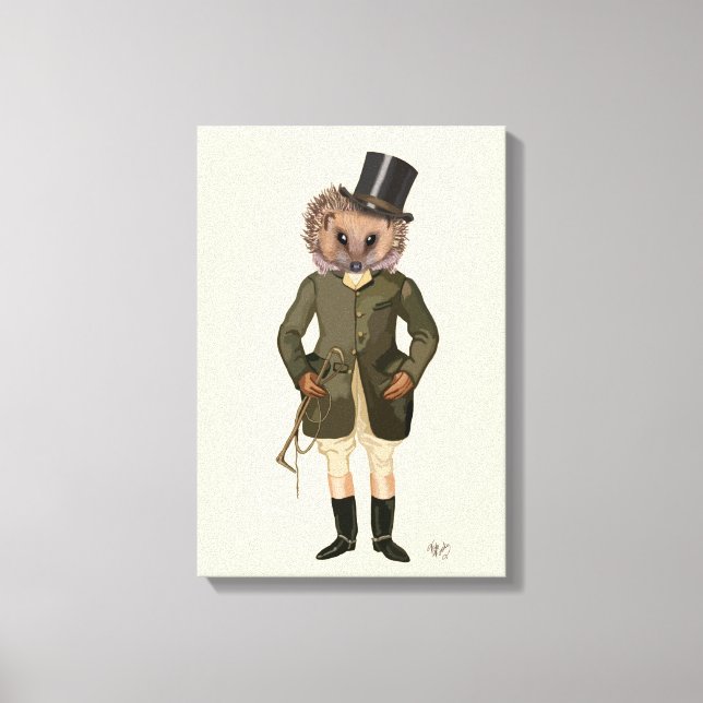 Hedgehog Rider Full Canvas Print (Front)