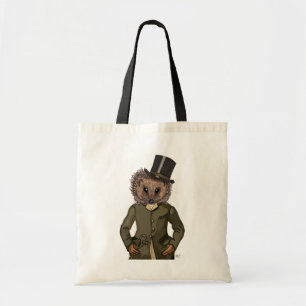 Hedgehog Rider Portrait Tote Bag