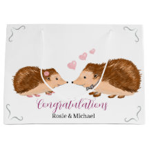 Hedgehog romantic wedding or engagement