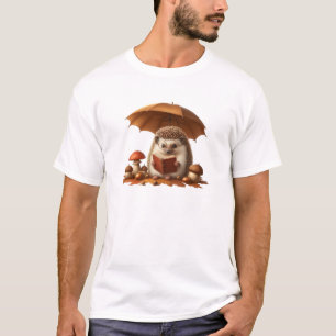 Hedgehog’s Book Club – Cozy Reading Animal T-Shirt