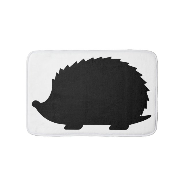 Hedgehog Silhouette Bath Mat (Front)
