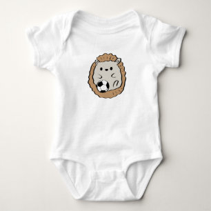Hedgehog Soccer Player Ball Sports Forest Animal Baby Bodysuit