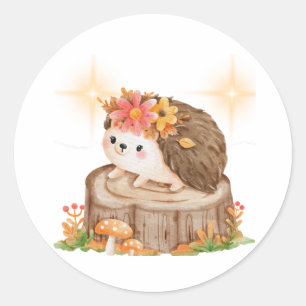 Hedgehog spring sticker