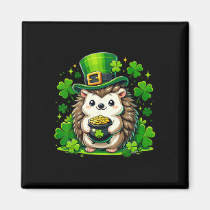 Hedgehog St Patricks Day Cute Hedgehog For Kids Bo Magnet