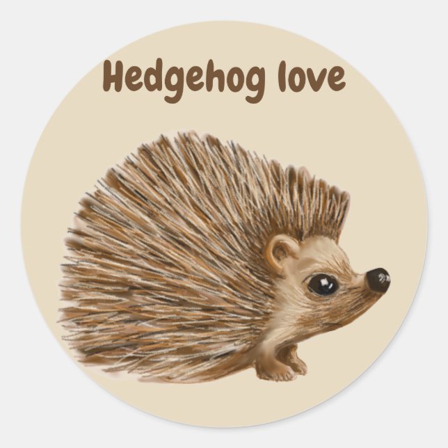 Hedgehog sticker scrapbooking fun,  stickers (Front)