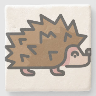 hedgehog stone coaster
