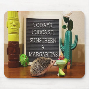 Hedgehog Sunscreen and Margaritas Mouse Mat