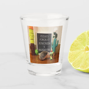 Hedgehog Sunscreen and Margaritas Shot Glass