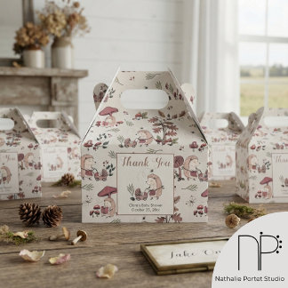 Hedgehog Toile Kids Thank You Favour Box
