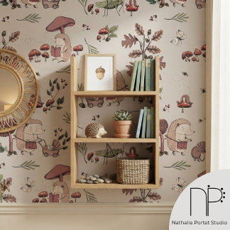 Hedgehog Toile Kids  Wallpaper