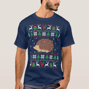 Hedgehog Ugly Xmas Sweater Hedgehog Christmas Ligh