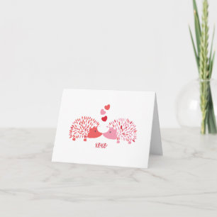 Hedgehog Valentine Card